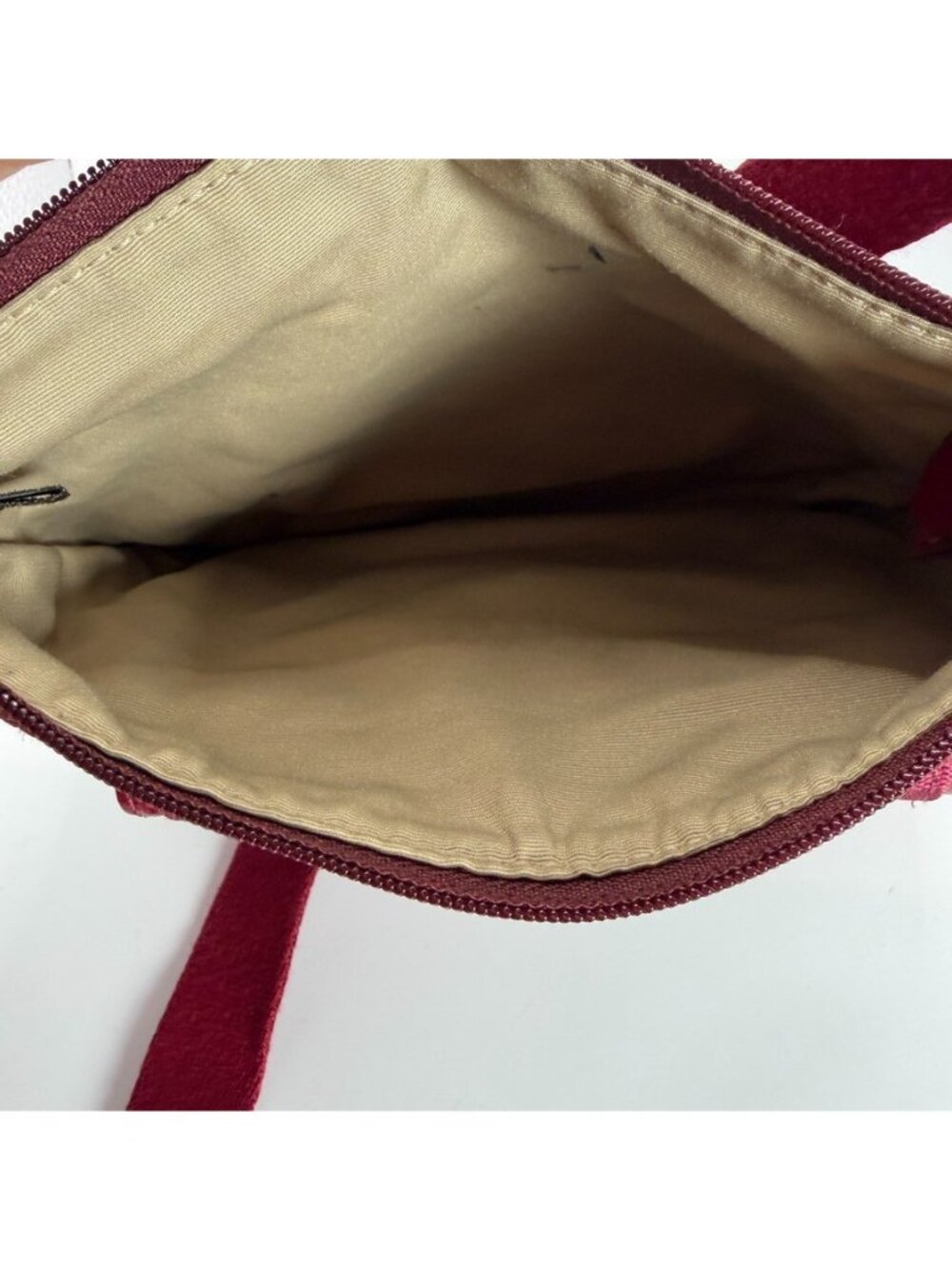 Vintage Coach Signature Canvas Pocket Swing Pack Color Crimson F45026 - Picture 5 of 8
